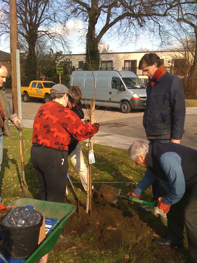 Planting Crab Apple trees on the corner of Craig / Randel Road